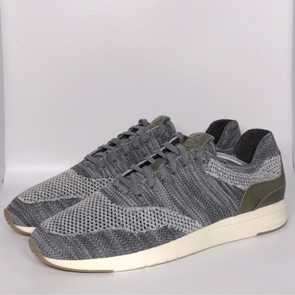 Men’s Cole Haan GRANDPRO runner STITCHLITE knit sneakers shoes grey heather s 12 - Picture 1 of 10